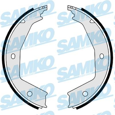 SAMKO Bremseskosett, håndbrems 89060 SAMKO 89060 Håndbrekksko Volvo S70 originale