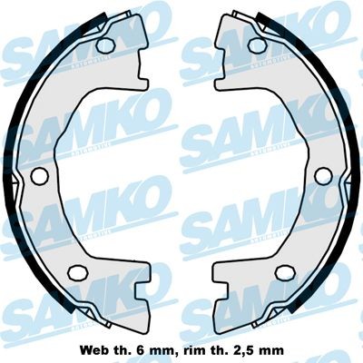 SAMKO Bremseskosett, håndbrems 89250 89250 Håndbrekk SKODA FABIA SAMKO
