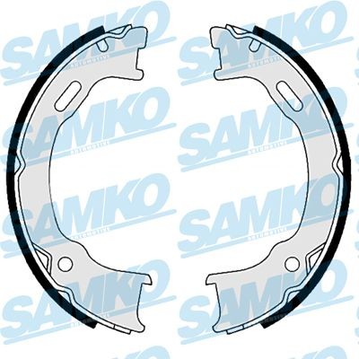 SAMKO Sada brzd. čeľustí parkov. brzdy 89560 89560 Čeľustí parkovacej brzdy JEEP CHEROKEE SAMKO