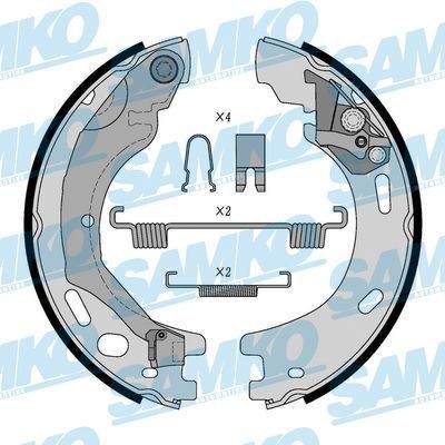 Σετ σιαγόνων φρένων, χειρόφρενο SAMKO 89570 SAMKO 89570 Χειρόφρενο εμπρός και πίσω Land Rover DISCOVERY 2010