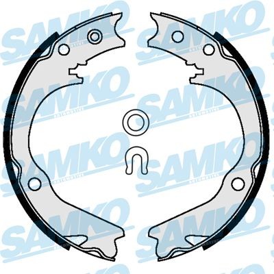 SAMKO Bremsebakkesæt, parkeringsbremse 89580 SAMKO 89580 Håndbremsen Subaru Impreza GD billig