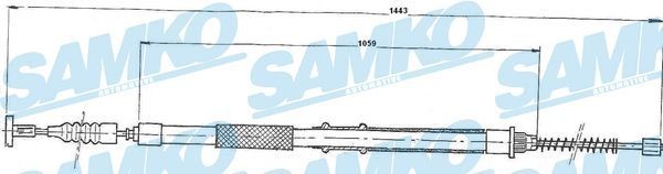 SAMKO Tross, seisupidur C0154B C0154B Käsijarru vaijeri SAMKO ALFA ROMEO 147