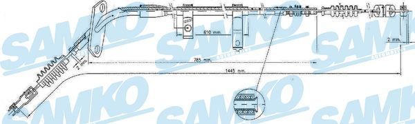 SAMKO Tautrekk, håndbremse C0374B SAMKO C0374B Bremsekabel Mazda 323 III (BF) originale pris