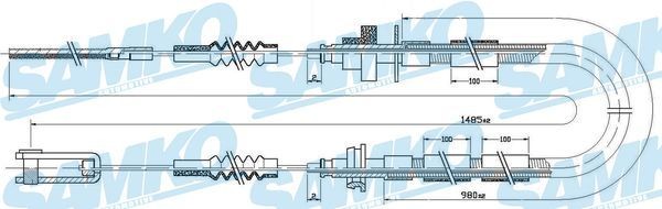 SAMKO Lanko ovládania spojky C0433C Spojkové lanko SAMKO MERCEDES-BENZ C0433C