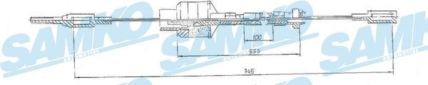 Koblingskabel SAMKO C0518C SAMKO C0518C: Koblingskabel Citroen C15 1999