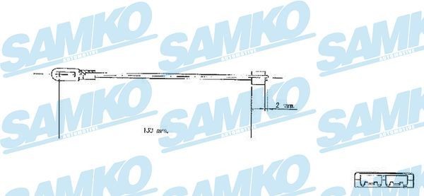 SAMKO Handremkabel C0578B Remkabel SAMKO CHEVROLET C0578B