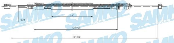 SAMKO Tross, seisupidur C0704B C0704B Käsijarru vaijeri RENAULT SCÉNIC SAMKO