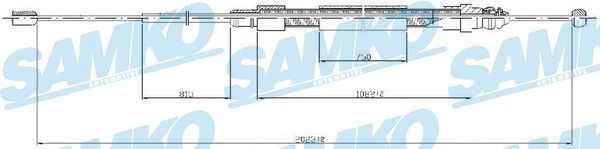 SAMKO Tross, seisupidur C0715B Käsijarruvaijeri SAMKO SCÉNIC C0715B odav