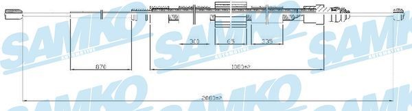 SAMKO Handbromsvajer C0716B SUBARU handbromsvajer SAMKO C0716B