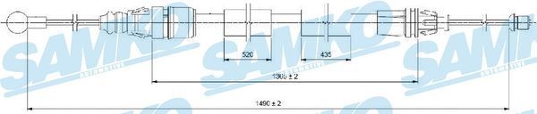 SAMKO Câble de frein à main C0733B Câble de frein de stationnement SAMKO TERRANO C0733B pas cher