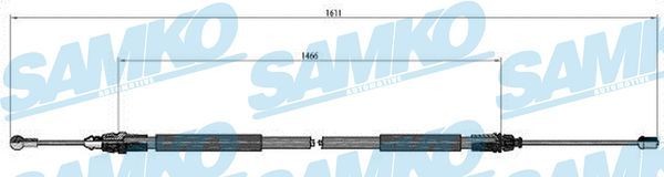 SAMKO Hand brake cable C0749B RENAULT GRAND SCÉNIC SAMKO handbrake cable C0749B