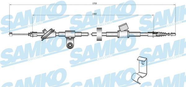 SAMKO Tross, seisupidur C0758B Käsijarru vaijeri SAMKO Alfa Romeo 147 C0758B