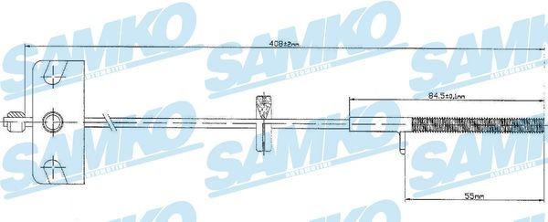 SAMKO Trose, Stāvbremžu sistēma C0840B SAMKO C0840B Rokas bremzes trose Alfa Romeo GTV 916 cena