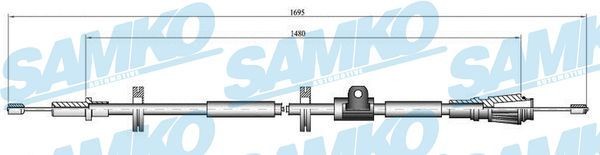 SAMKO Håndbremsekabel C0914B C0914B Håndbremsekabel VOLVO 740 SAMKO