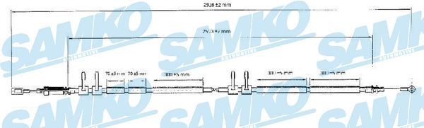 SAMKO Handremkabel C0989B Remkabel SAMKO DUCATO C0989B goedkoop