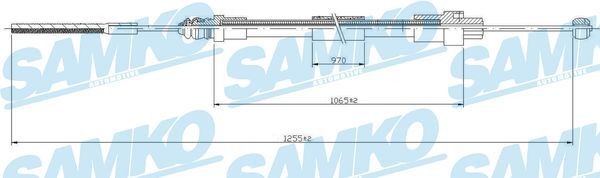 SAMKO Handbromsvajer C1079B C1079B SAMKO handbromsvajer Lancia DELTA