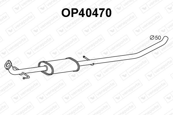 VENEPORTE Predný tlmič výfuku OP40470 Predný tlmič výfuku HONDA VENEPORTE OP40470