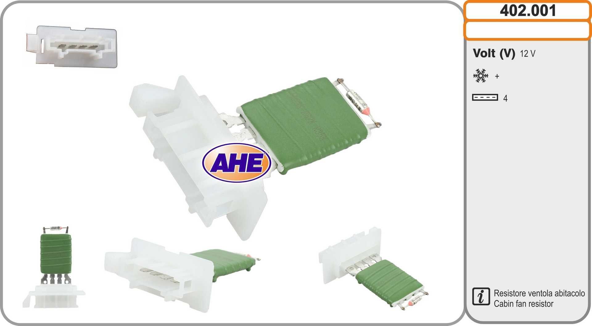 AHE Vorwiderstand, Elektromotor-Kühlerlüfter 402.001 Gebläseregler AHE CRAFTER 402.001 günstig