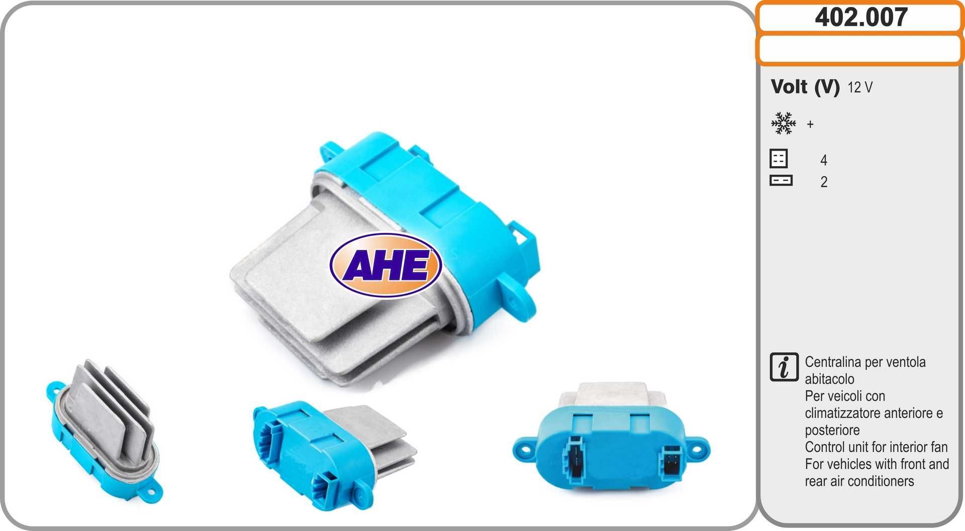 AHE Control Unit, electric fan (engine cooling) 402.007 AUDI A5 AHE radiator fan switch 402007