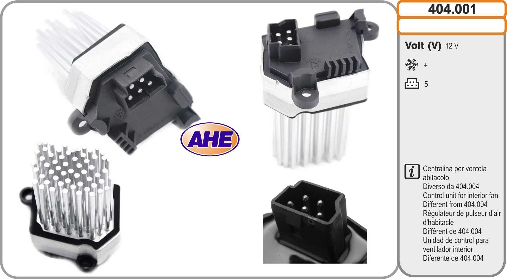 AHE Ställanordning, elfläkt (kylsystemet) 404.001 404.001 AHE ställanordning, elfläkt (kylsystemet) BMW 5-serie