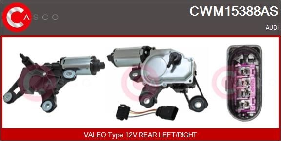 Motore tergicristallo CASCO CWM15388AS CASCO CWM15388AS Motorino tergi anteriore e posteriore Audi A1 2017