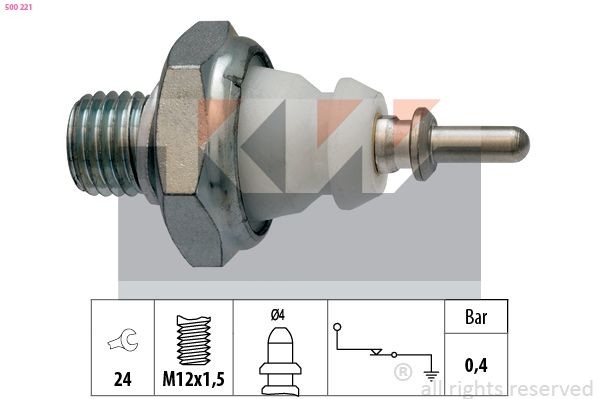 KW Oliedruksensor 500 221 Alfa Romeo ALFETTA Sensor oliedruk KW 500 221