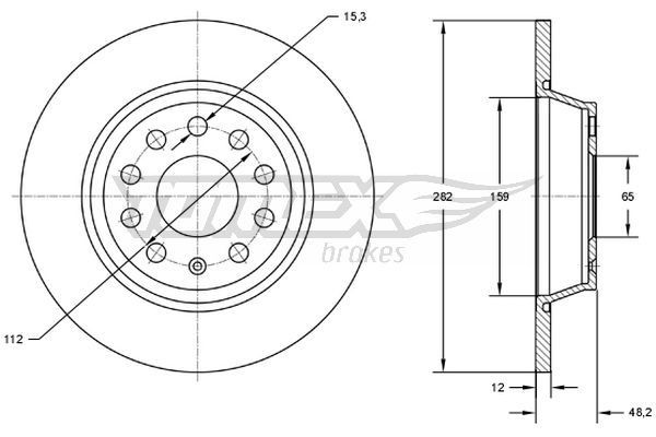 TOMEX brakes Remschijf TX 71-37 Remschijven set TOMEX brakes OCTAVIA TX 71-37 goedkoop
