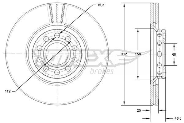 TOMEX brakes Disco freno TX 71-97 TX 71-97 costo Dischi freno TOMEX brakes AUDI A8