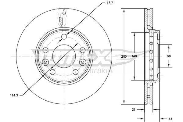 TOMEX brakes Δισκόπλακα TX 72-61 TOMEX brakes TX 72-61 Αγωνιστικές δισκόπλακες NISSAN Juke II (F16) φθηνά