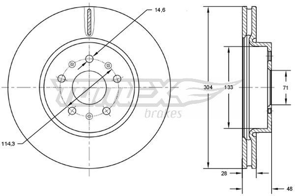 TOMEX brakes Remschijf TX 72-93 TX 72-93 TOMEX brakes Sportremschijven Rover goedkoop
