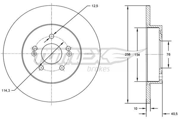 TOMEX brakes Remschijf TX 73-05 TX 73-05 Remschijf HYUNDAI XG TOMEX brakes