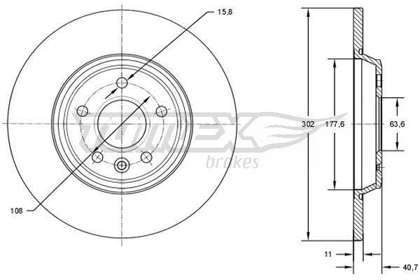 TOMEX brakes Jarrulevy TX 73-08 ROVER Sport-jarrulevyt TOMEX brakes TX 73-08