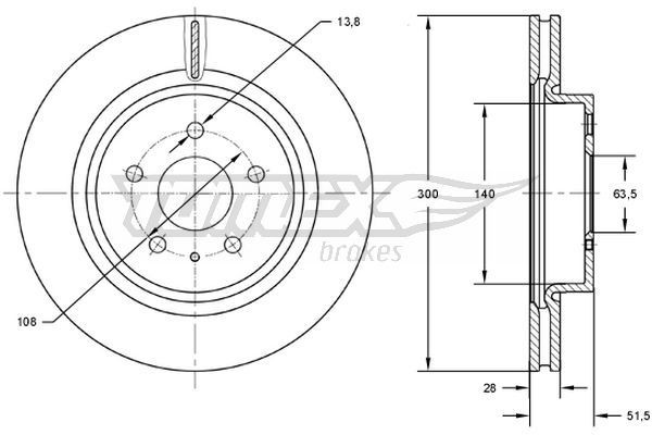 TOMEX brakes Disco freno TX 73-14 TX 73-14 costo Dischi freno ALFA ROMEO 145 TOMEX brakes