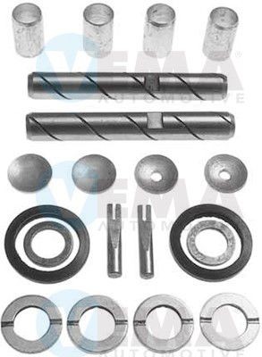 Reparatieset, wieldraagarm VEMA 75 VEMA 75 Draagarmset vóór en achter Fiat SEICENTO 1999