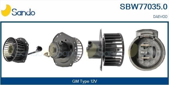 SANDO Βεντιλατέρ εσωτερικού χώρου SBW77035.0 SBW77035.0 Μοτέρ καλοριφέρ DAEWOO MATIZ SANDO