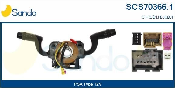 SANDO Stuurkolomschakelaar SCS70366.1 SCS70366.1 Knipperlicht schakelaar PEUGEOT 307 SANDO