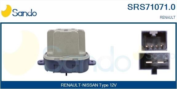 SANDO Modstand, kabineventilator SRS71071.0 SRS71071.0 Blæsermodstand SANDO RENAULT TWINGO