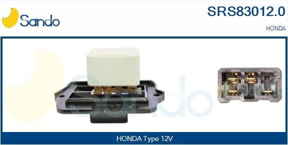 SANDO Modstand, kabineventilator SRS83012.0 SRS83012.0 Blæsermodstand HONDA CIVIC SANDO