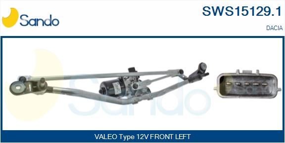 SANDO Dispositivo lavavetri SWS15129.1 SANDO SWS15129.1 Leveraggio tergicristallo Dacia Dokker Express prezzo