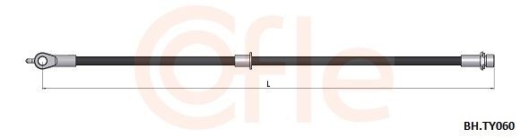 COFLE Bremseslange 92.BH.TY060 92.BH.TY060 Bremseslange TOYOTA HILUX Pick-up COFLE