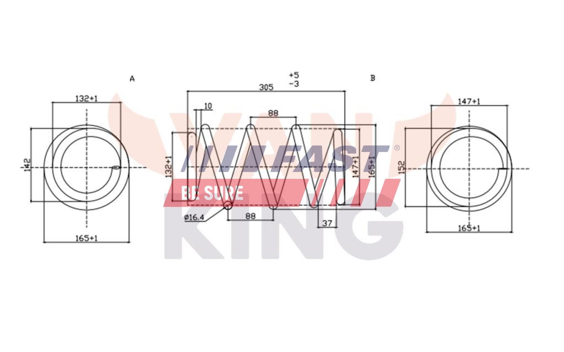 Fjær FAST FT12230K FAST FT12230K: Fjærer Peugeot BOXER 2016
