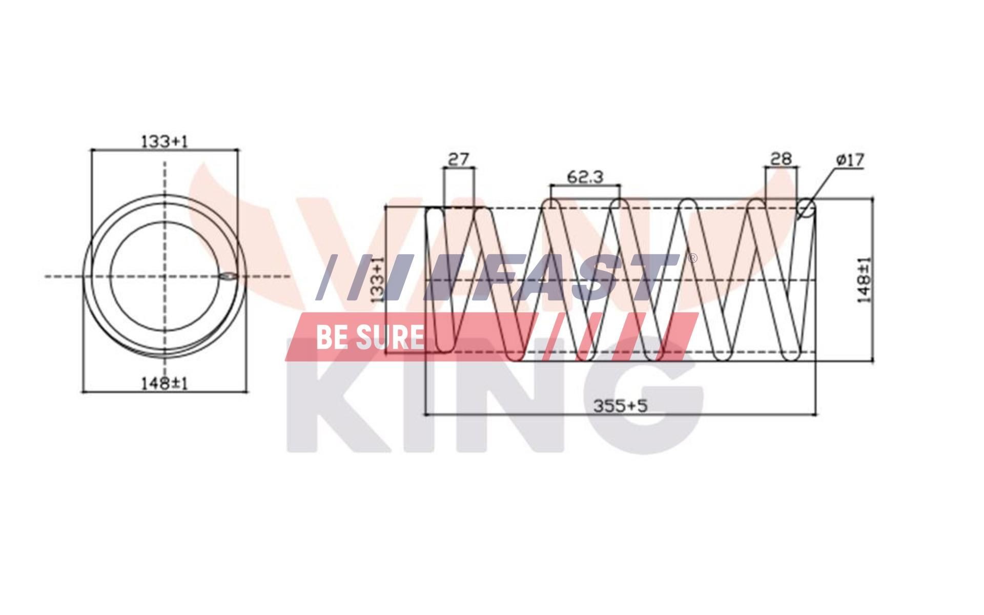 FAST Fjær FT12249K FT12249K Fjærer OPEL VIVARO FAST