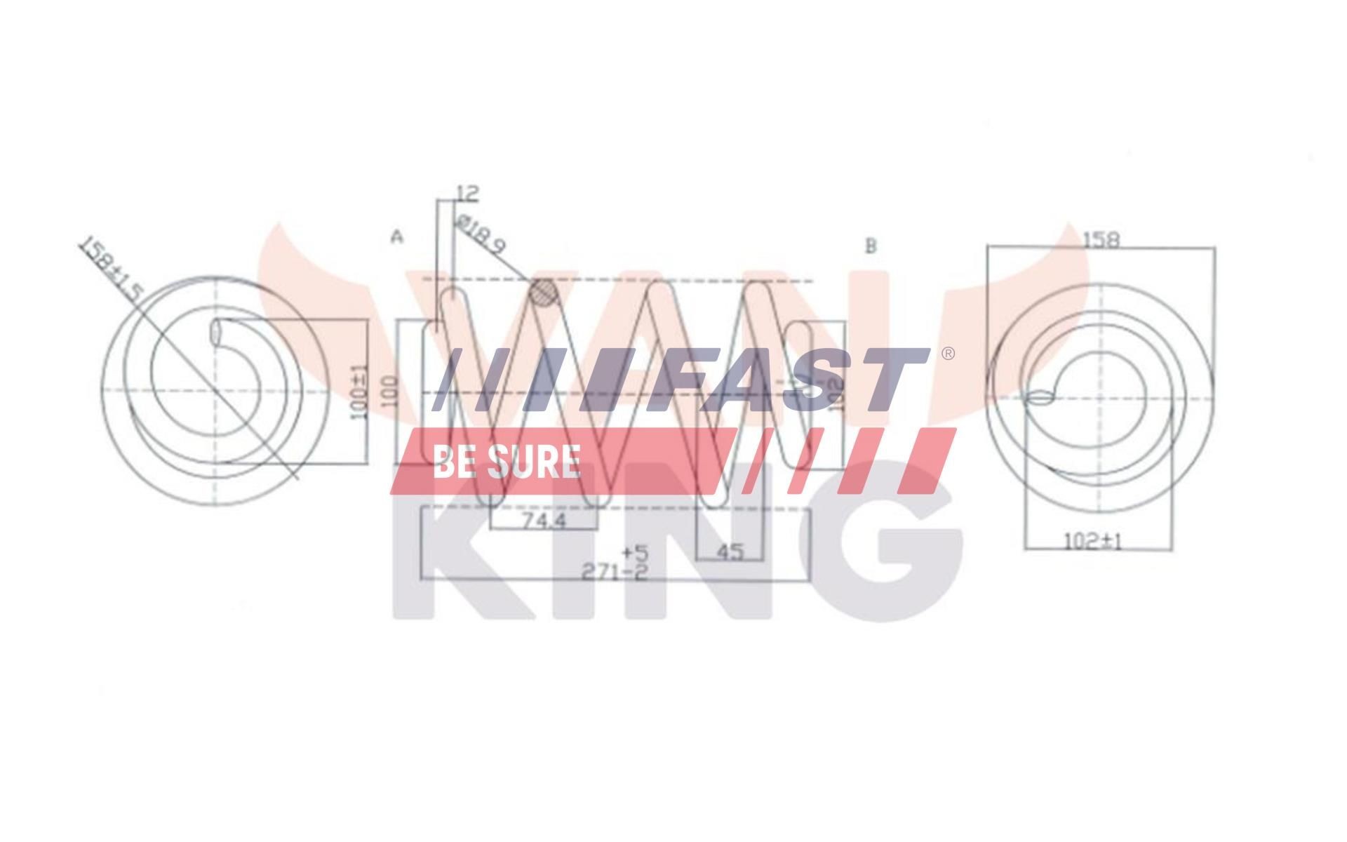 FAST Fjeder FT12282K Fjedre FAST Renault MEGANE FT12282K