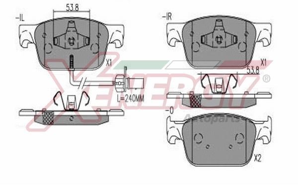 AP XENERGY Kit pastiglie freni X41305 X41305 costo Pastiglie dei freni AUDI A7 AP XENERGY