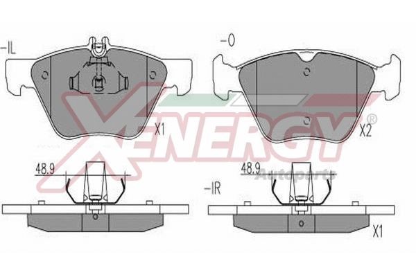 AP XENERGY Plaquettes de frein X41308 Mercedes-Benz VITO Plaquettes de frein AP XENERGY X41308