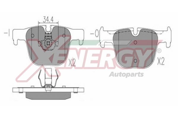 AP XENERGY Brzdové doštičky/platničky X41309 Brzdová platnička AP XENERGY i3 X41309 lacné