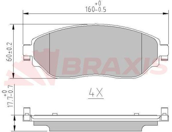 BRAXIS Plaquettes de frein AA0606 Plaquette BRAXIS OPEL AA0606