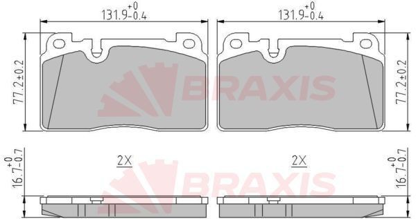 BRAXIS Bremseklodser AA0639 AA0639 Bremseklodser BRAXIS SKODA FABIA