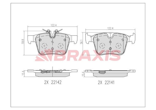 BRAXIS Plaquettes de frein AB0611 Plaquette de frein sport BRAXIS VOLVO AB0611