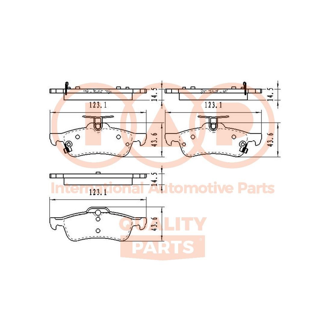 IAP QUALITY PARTS Brzdové doštičky/platničky 704-06111 704-06111 Brzdové doštičky HONDA HR-V IAP QUALITY PARTS